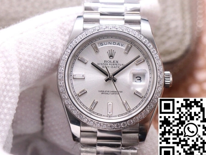 Day-Date M228349RBR-0001 Factory EW Rolex Dial Diamond Silver 0328
